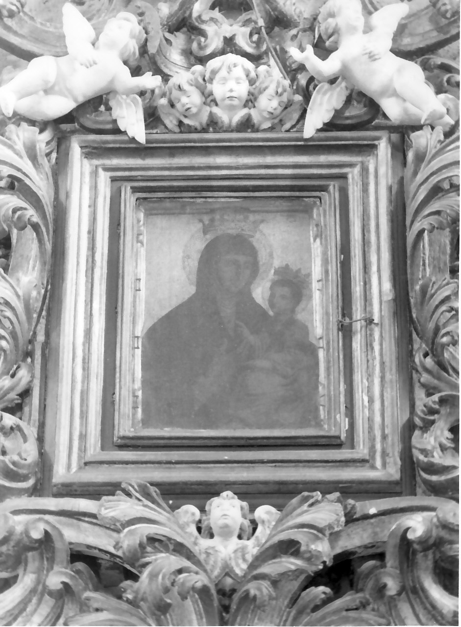 Madonna con personaggi che implorano il suo aiuto (icona) - bottega cretese (sec. XVI)
