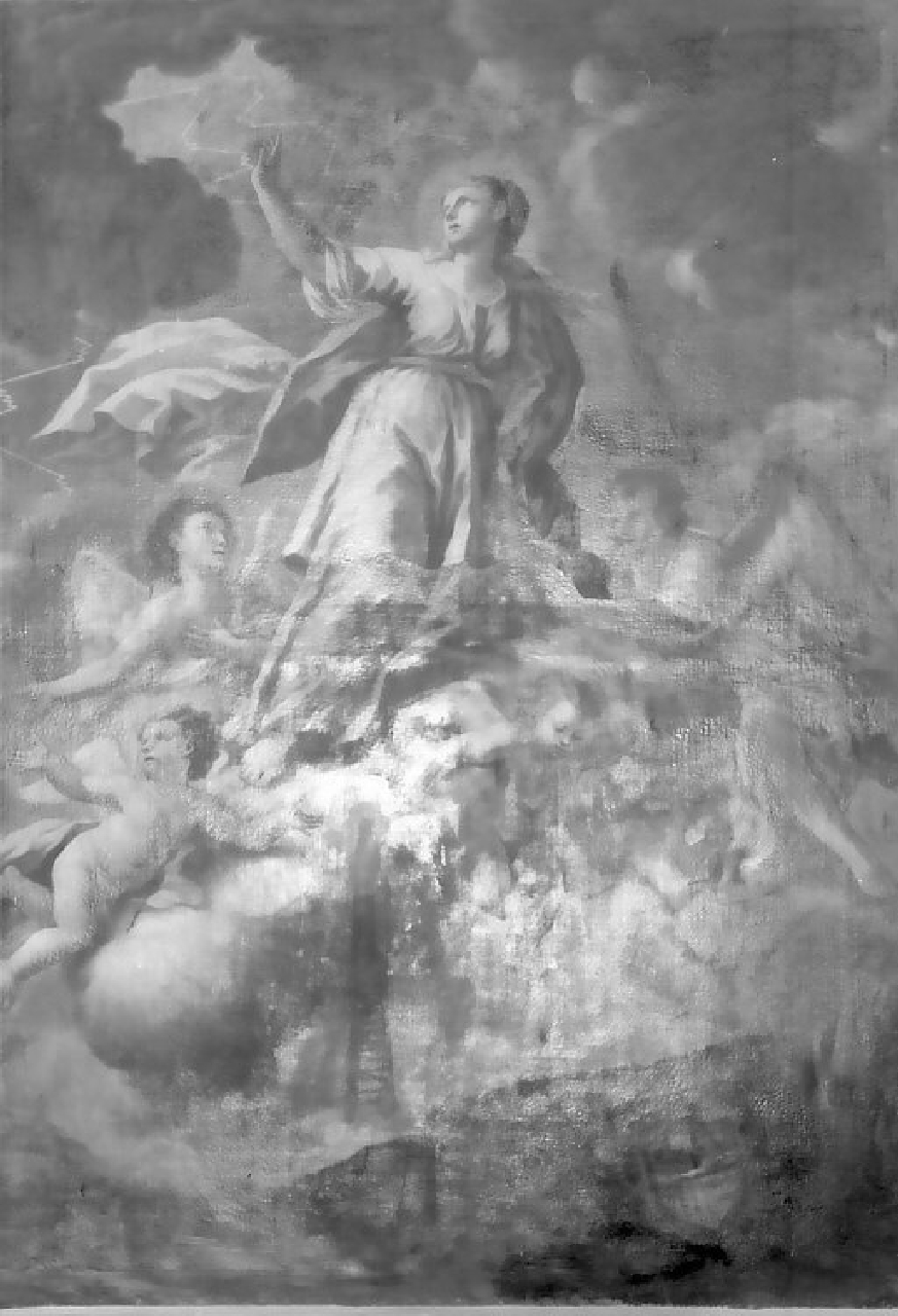 Madonna in gloria (dipinto) di Sarnelli Antonio (seconda metà sec. XVIII)