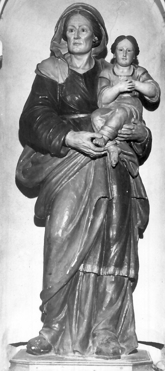 Maria Vergine bambina e Sant'Anna (statua, opera isolata) - bottega Italia meridionale (sec. XVIII)