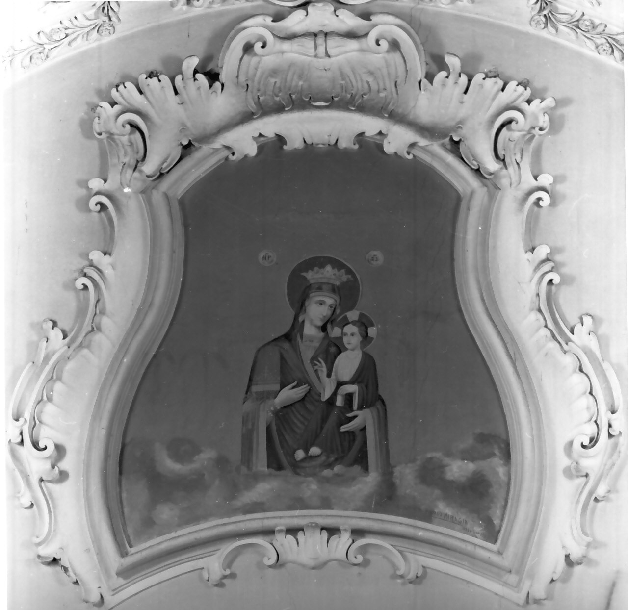 Madonna con Bambino (dipinto, opera isolata) di Capaccio Vincenzo (sec. XIX)