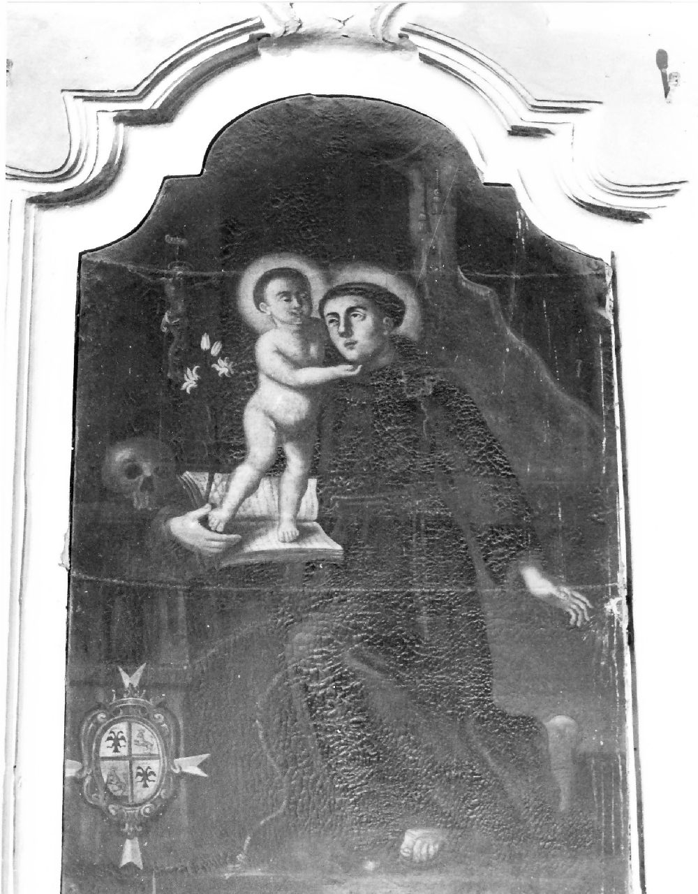 Sant'Antonio da Padova con il bambino (dipinto) - ambito Italia meridionale (sec. XVIII)