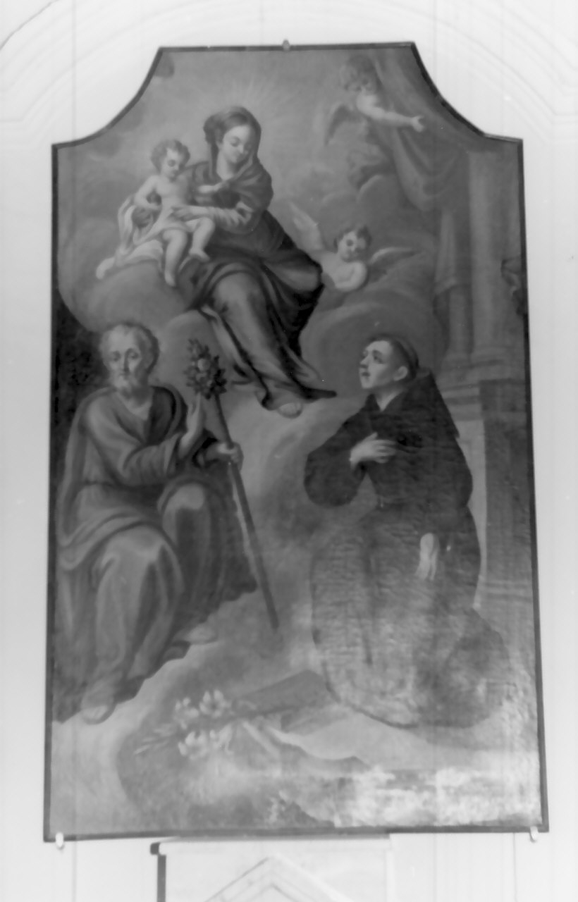 Madonna con Bambino, Sant'Antonio e San Giuseppe (dipinto, opera isolata) - ambito Italia meridionale (sec. XVII, sec. XVIII)