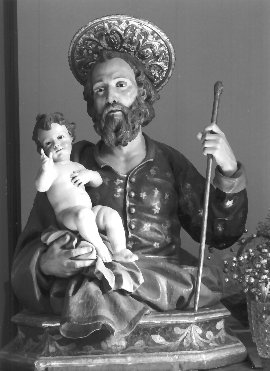 San Giuseppe e Gesù Bambino (busto, opera isolata) - bottega Italia meridionale (fine/inizio secc. XVIII/ XIX)