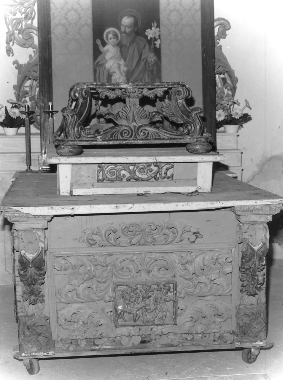 altare portatile, opera isolata - bottega roglianese (prima metà sec. XVIII)