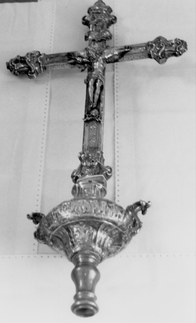 croce processionale, opera isolata - bottega napoletana (prima metà sec. XIX)