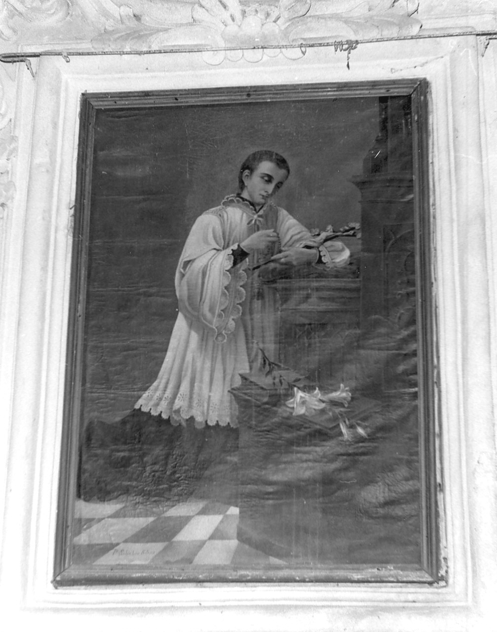 San Luigi Gonzaga (dipinto, opera isolata) - ambito Italia meridionale (seconda metà sec. XIX)