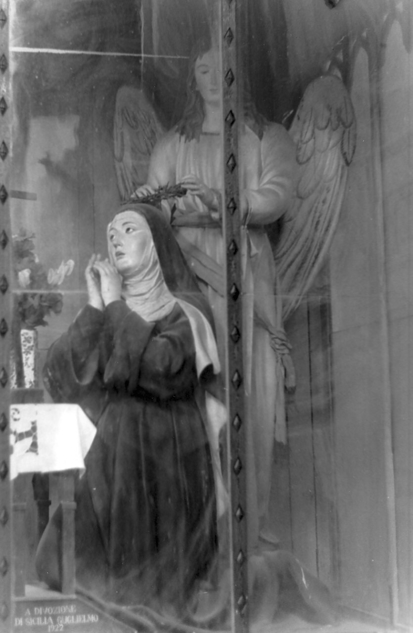 Santa Rita da Cascia (gruppo scultoreo, opera isolata) - bottega Italia meridionale (sec. XX)