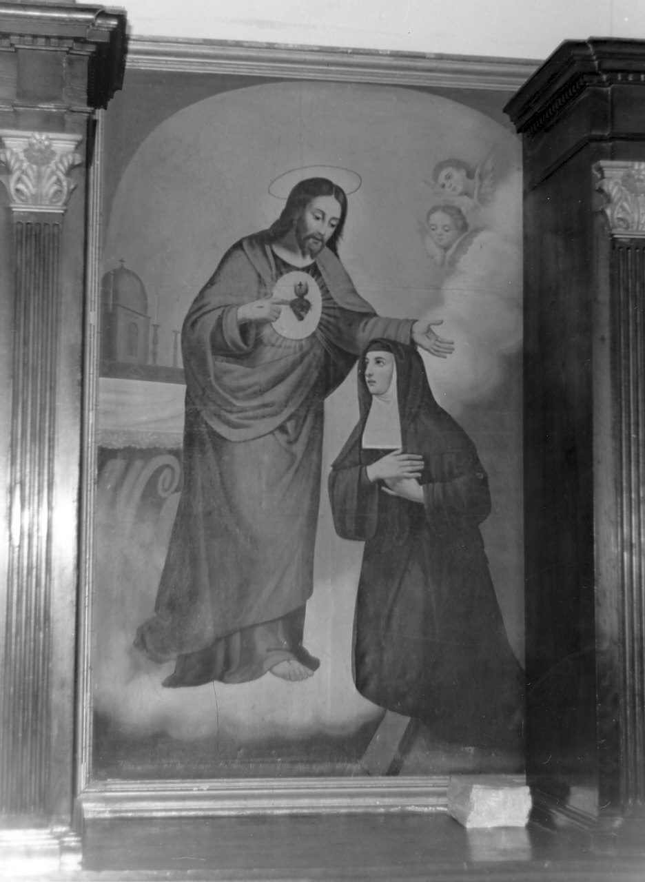 apparizione del Sacro Cuore di Gesù a Santa Margherita, Santa Margherita da Cortona (dipinto, opera isolata) - ambito Italia meridionale (fine sec. XIX)