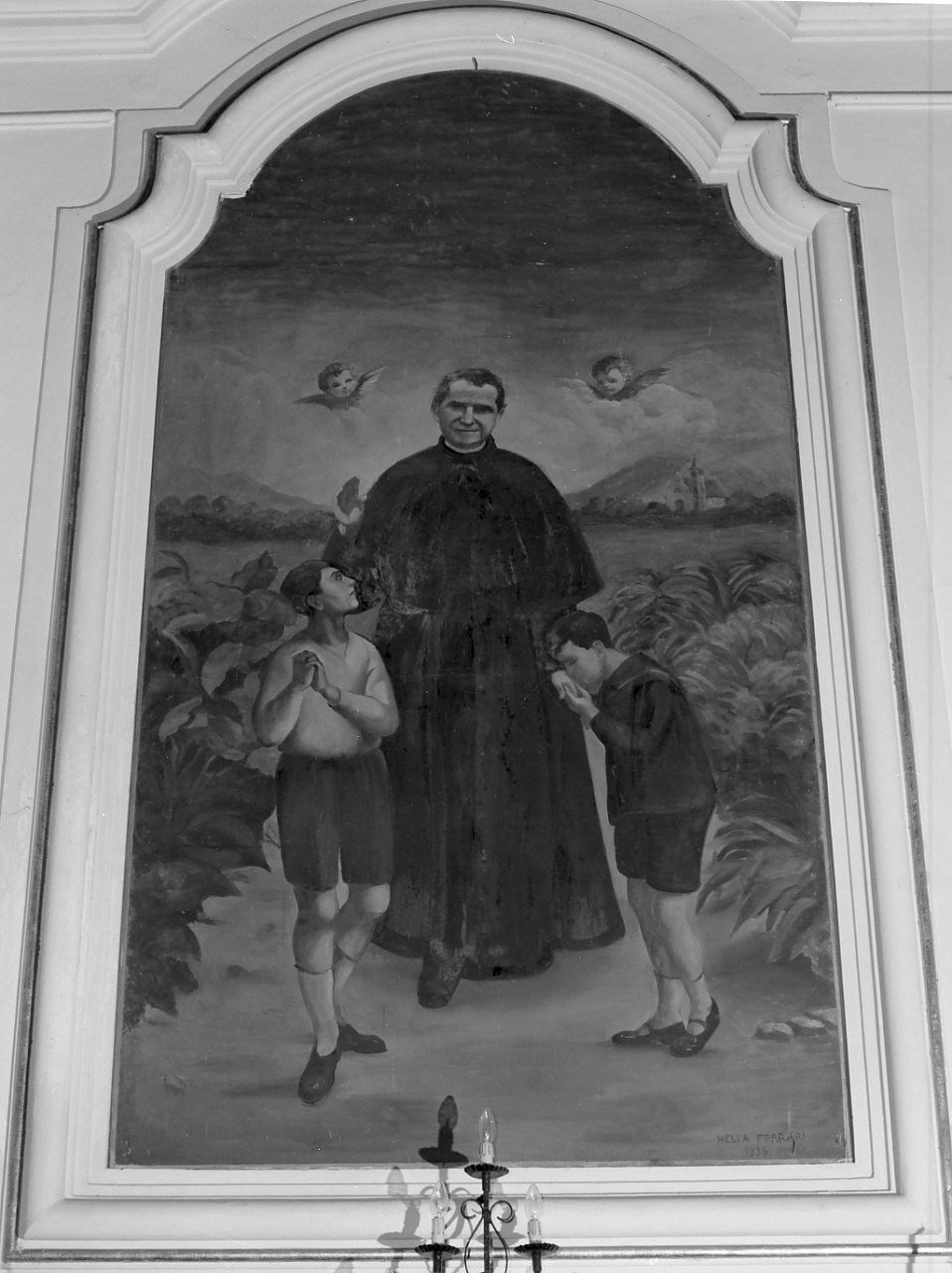 San Giovanni Bosco (dipinto, opera isolata) di Ferrari Nella (sec. XX)