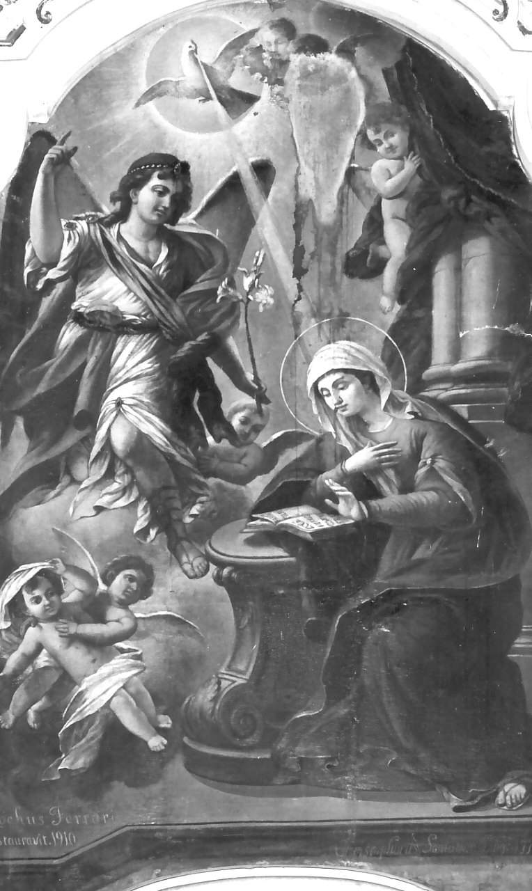Annunciazione (dipinto, opera isolata) di Santanna Cristoforo (sec. XVIII)