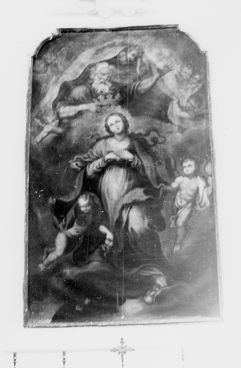 Immacolata Concezione e Dio Padre (dipinto, opera isolata) - ambito calabrese (sec. XVIII)