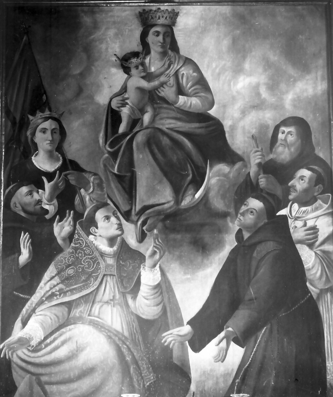 Madonna con Bambino e Santi (dipinto) - ambito Italia meridionale (inizio sec. XIX)