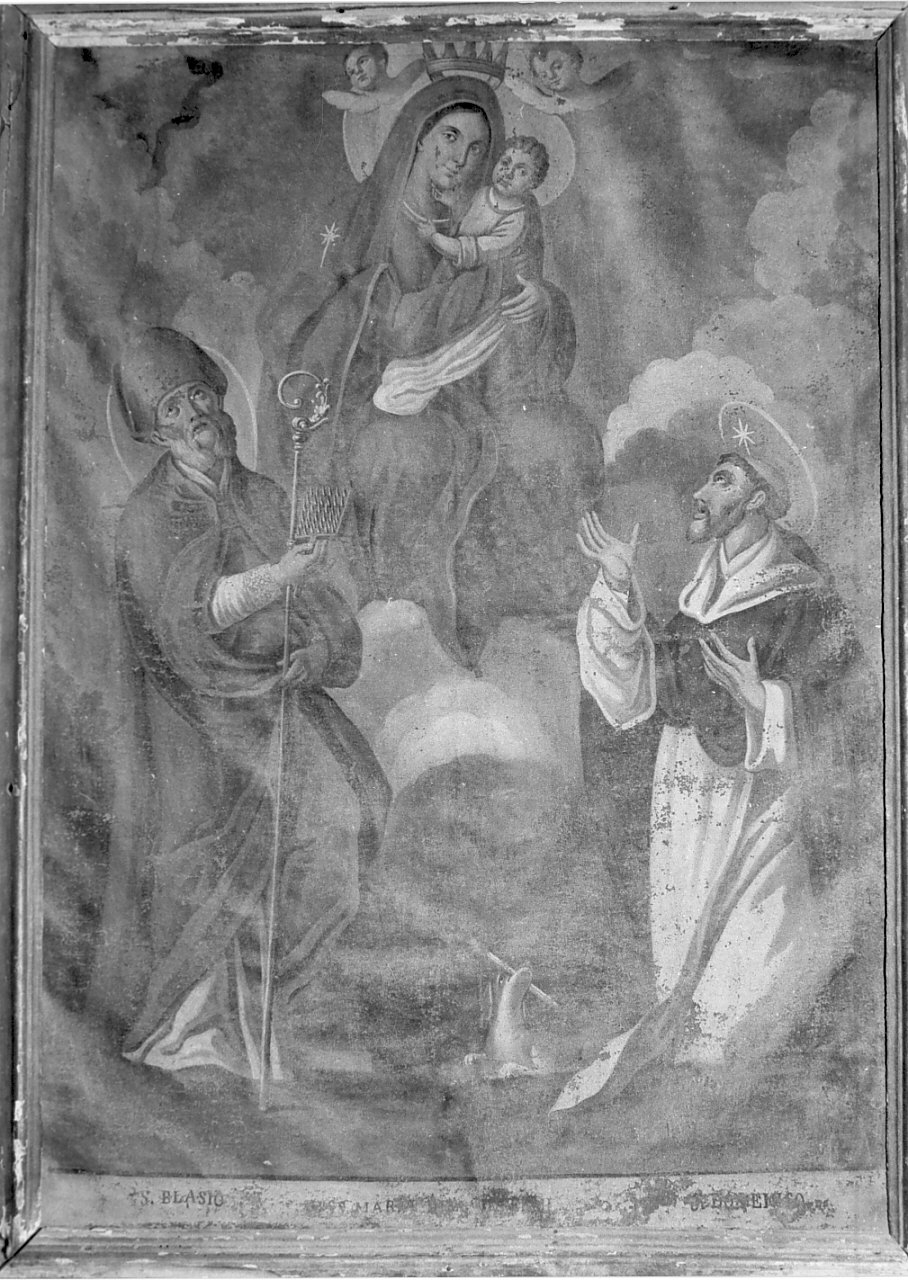 Madonna degli Infermi, Madonna con Bambino e Santi (dipinto, opera isolata) - ambito napoletano (sec. XVIII)