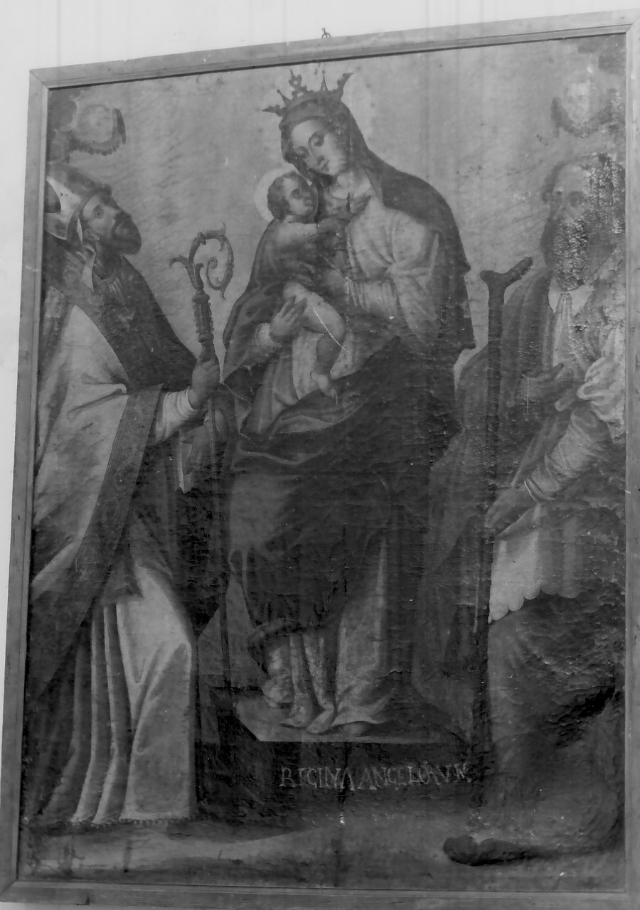 Madonna e i Santi Nicola e Giuseppe, Madonna con Bambino e Santi (dipinto) - ambito Italia meridionale (prima metà sec. XVII)