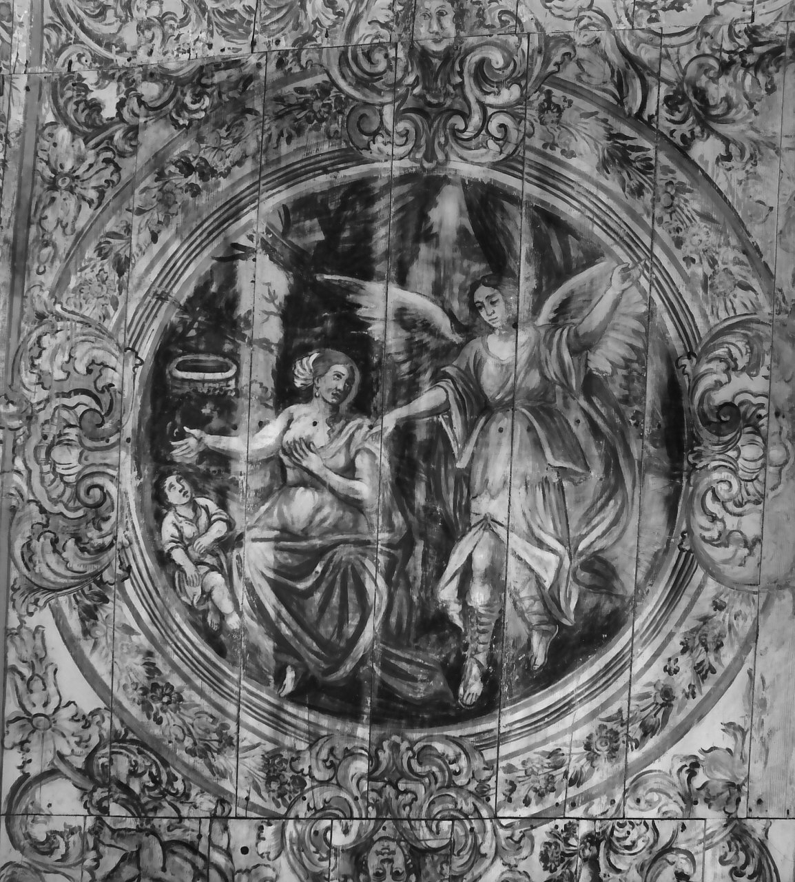 scena biblica (soffitto a cassettoni) - ambito napoletano (sec. XVIII)