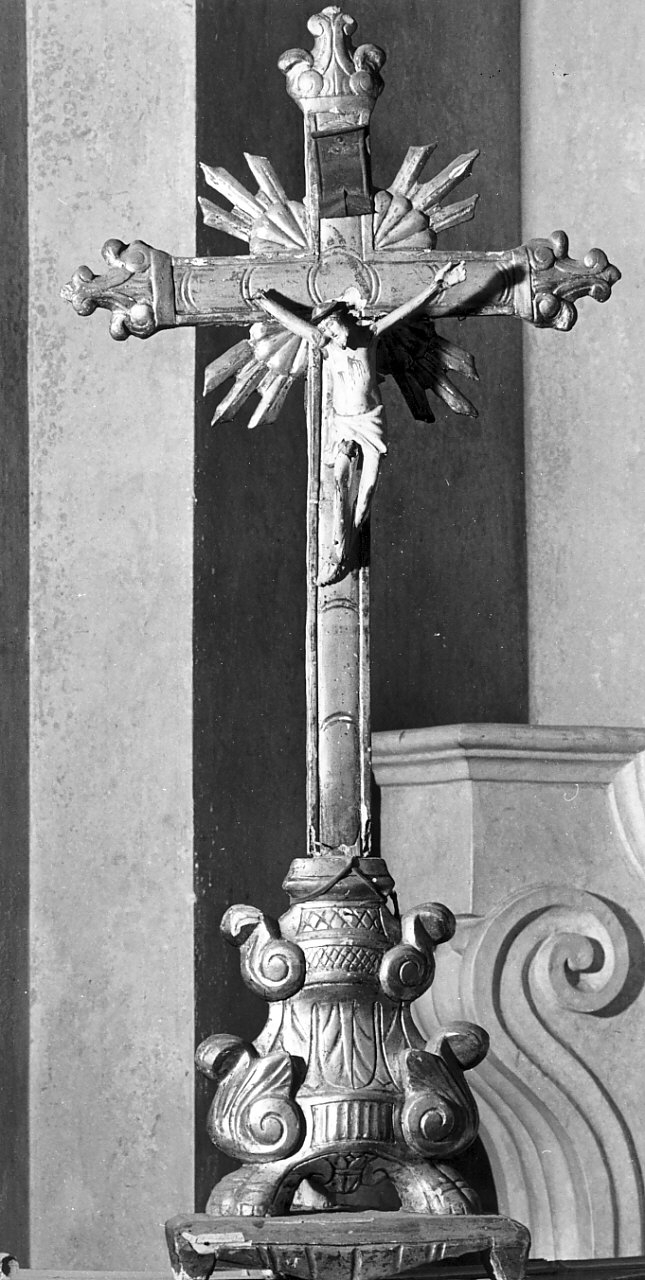 croce processionale, opera isolata - bottega Italia meridionale (sec. XVIII)