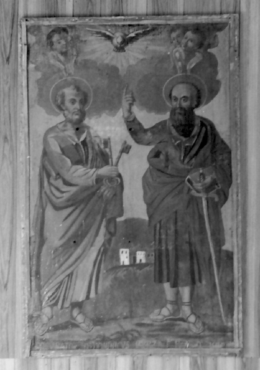 Santi Pietro e Paolo (dipinto, opera isolata) - ambito Italia meridionale (inizio sec. XIX)
