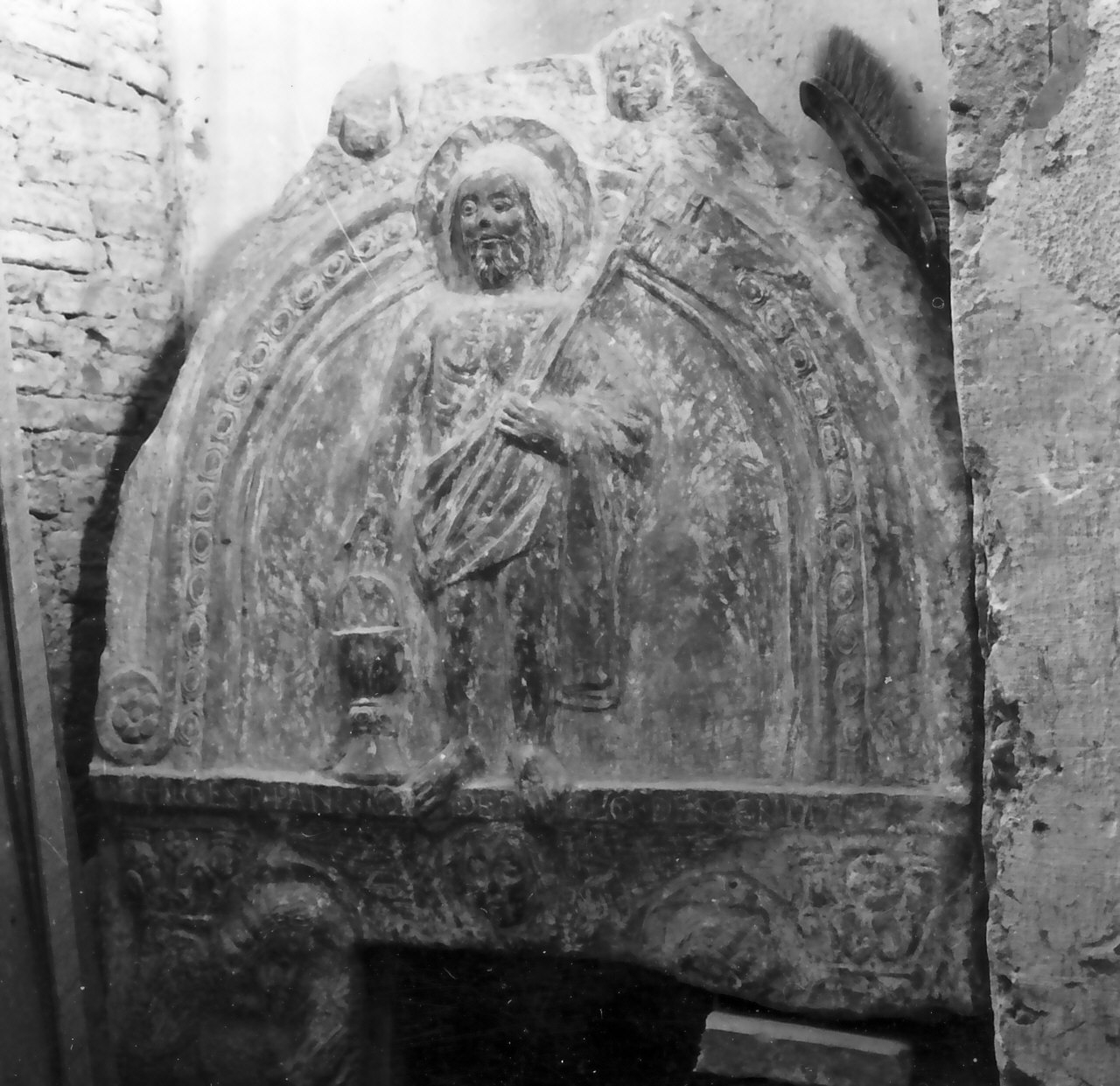 Cristo (rilievo, frammento) - bottega calabrese (sec. XV, sec. XVI)