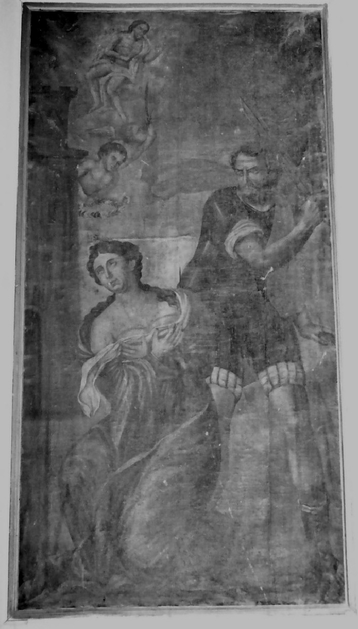 martirio di Santa Barbara (dipinto, opera isolata) - ambito calabrese (fine sec. XVI)