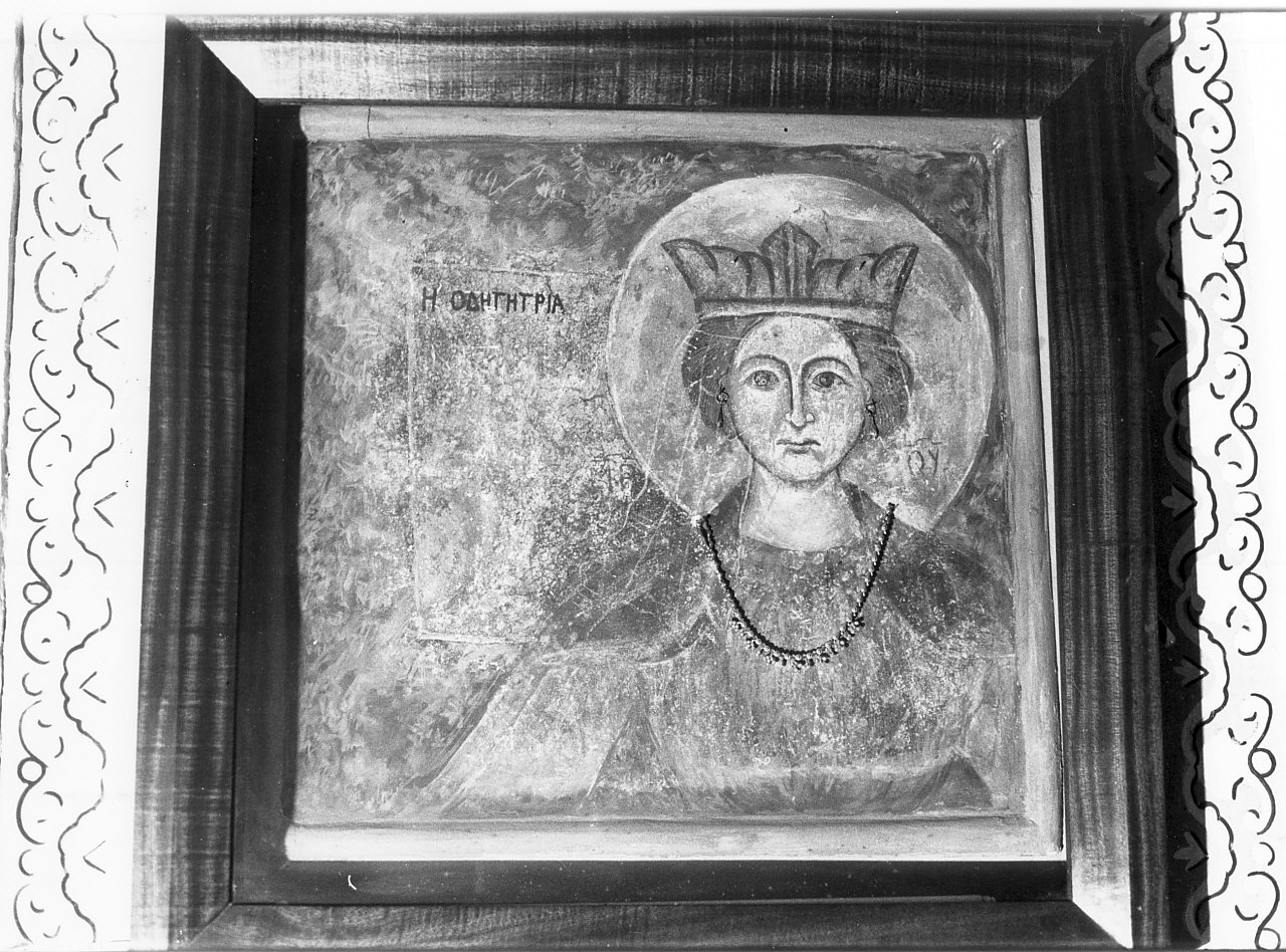 Madonna in Maestà (dipinto, frammento) - ambito calabrese (fine/inizio secc. XIV/ XV)