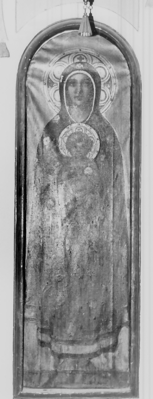 Madonna bizantina, Madonna con Bambino (dipinto, elemento d'insieme) di Morelli Domenico (fine sec. XIX)