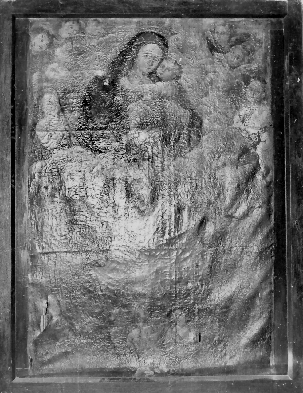Madonna delle Grazie, Madonna con Bambino e altri personaggi (dipinto) - ambito Italia meridionale (seconda metà sec. XVIII)