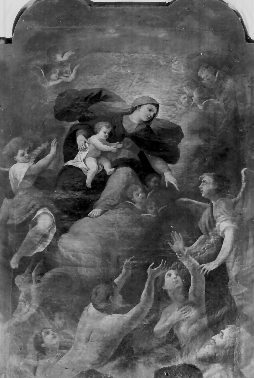 Madonna che intercede per le anime del purgatorio (dipinto) di Pascaletti Giuseppe (attribuito) (sec. XVIII)