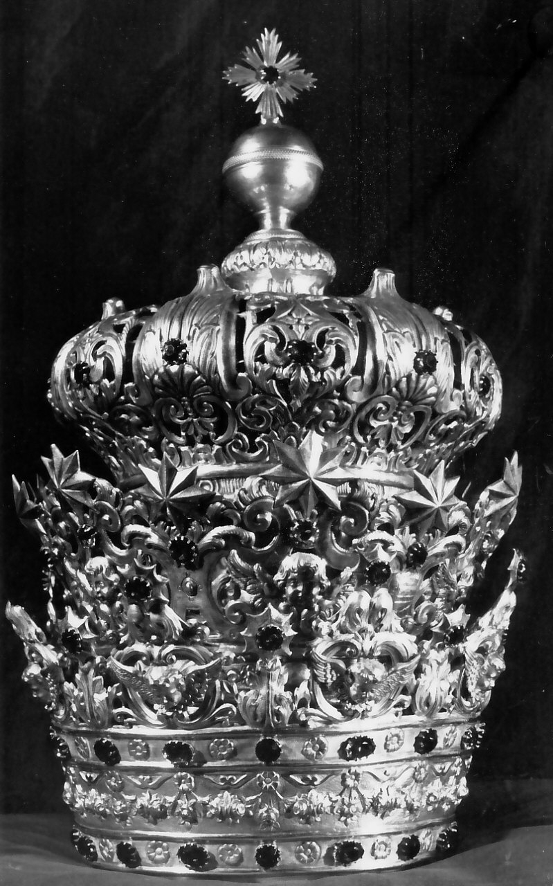 corona da statua, opera isolata - bottega napoletana (sec. XIX, sec. XX)