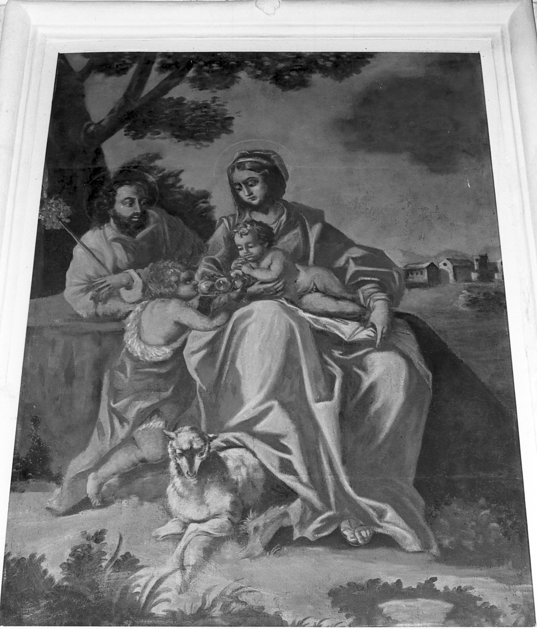 Sacra Famiglia con San Giovanni Battista bambino (dipinto, opera isolata) - ambito Italia meridionale (sec. XVIII)