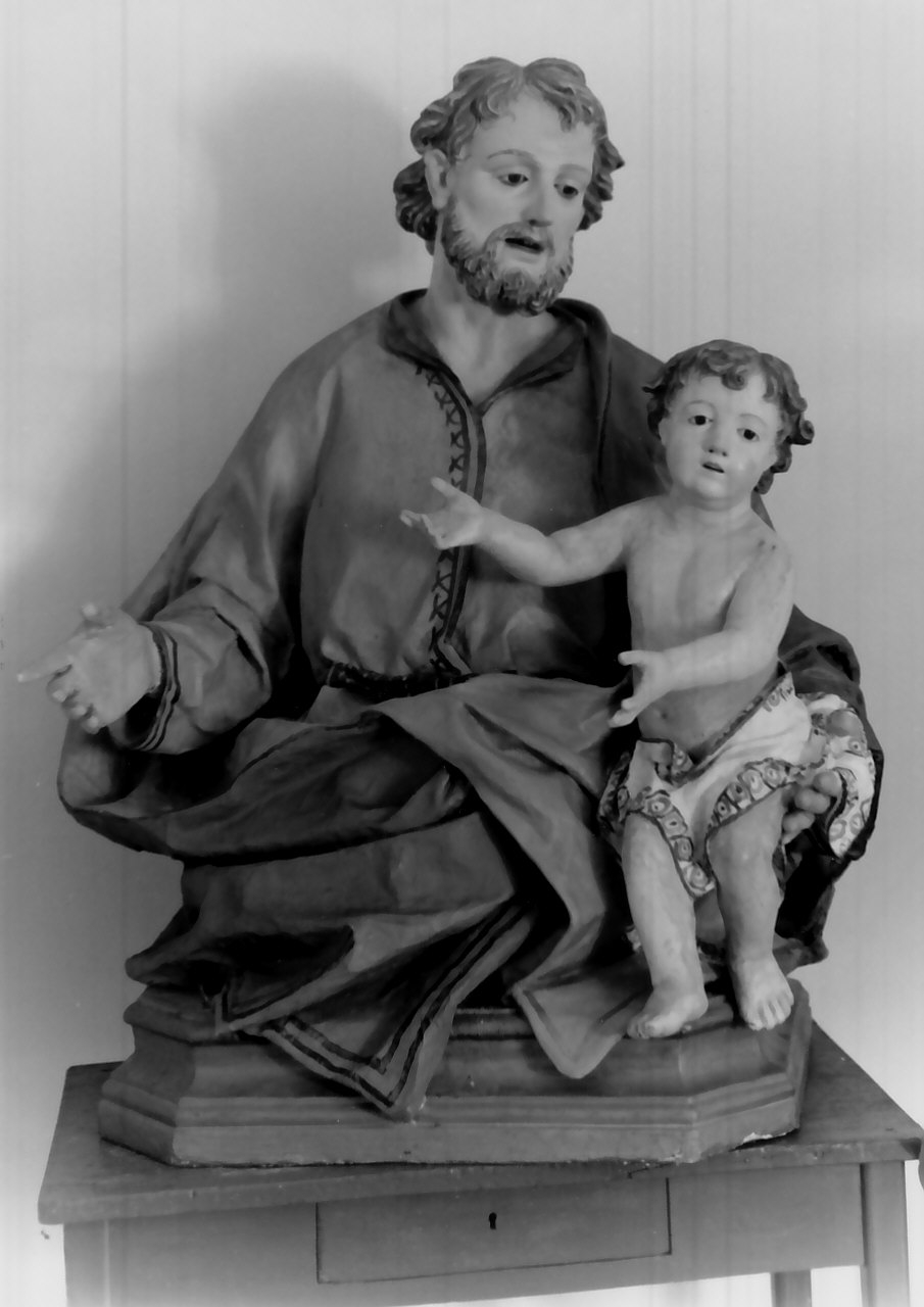 San Giuseppe e Gesù Bambino (statua) - bottega Italia meridionale (fine sec. XIX)