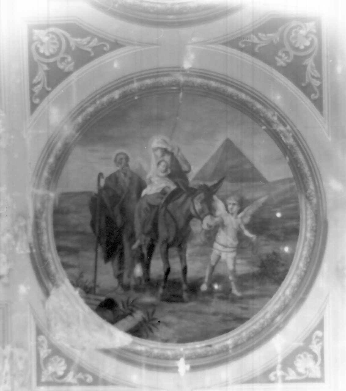 riposo nella fuga in Egitto (dipinto, elemento d'insieme) - ambito Italia meridionale (fine sec. XIX)