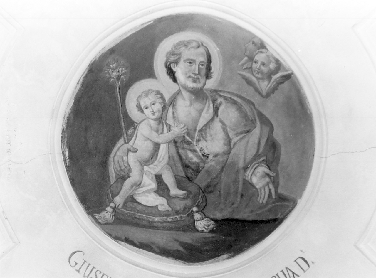 San Giuseppe e Gesù Bambino (dipinto, opera isolata) - ambito Italia meridionale (metà sec. XIX)