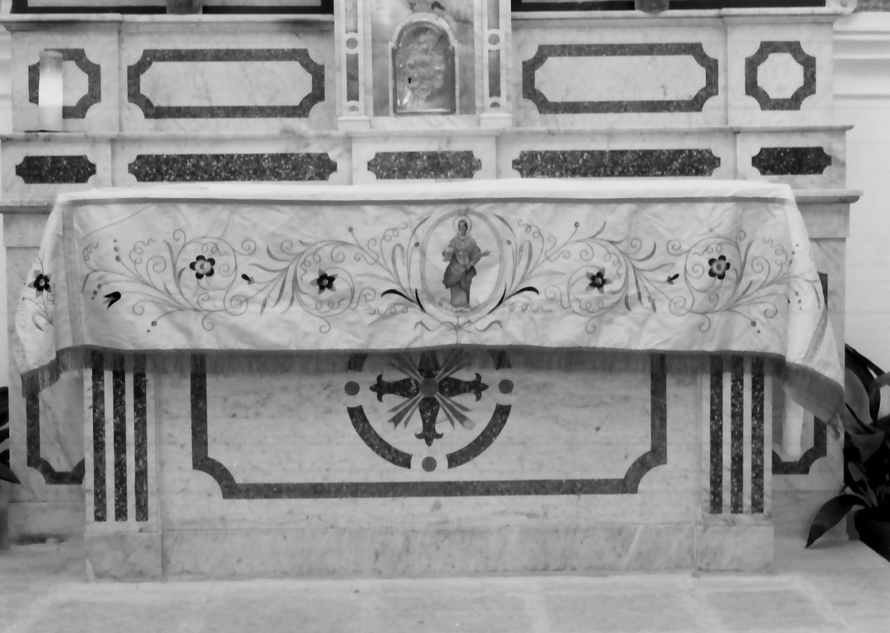 tovaglia d'altare, opera isolata - manifattura calabrese (seconda metà sec. XIX)