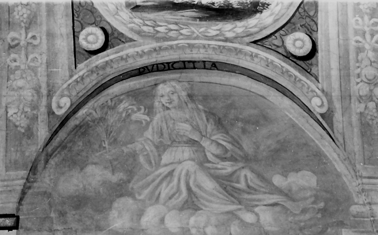 Virtù (dipinto, elemento d'insieme) - ambito Italia meridionale (inizio sec. XVIII)