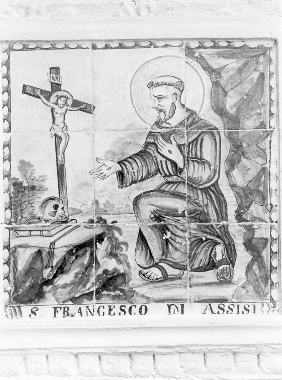 San Francesco d'Assisi (formella, elemento d'insieme) - ambito siciliano (inizio sec. XIX)