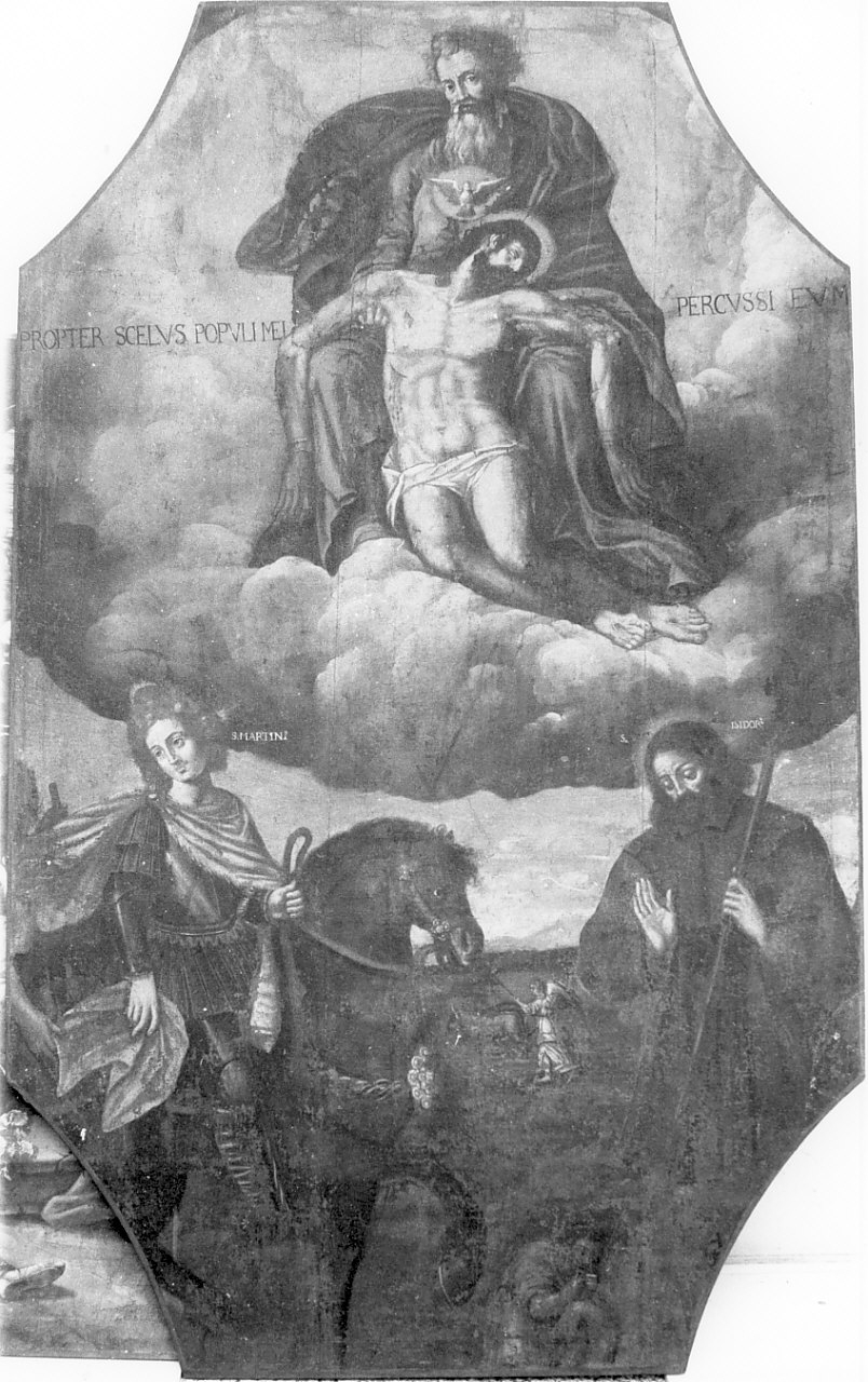 Trinità e Santi (dipinto, opera isolata) - ambito Italia meridionale (fine sec. XVII)