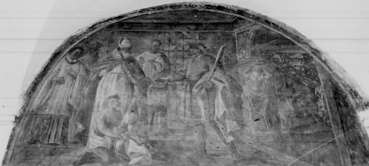 San Francesco d'Assisi rinuncia ai beni del padre (dipinto, elemento d'insieme) di Riccio Saverio (prima metà sec. XVIII)