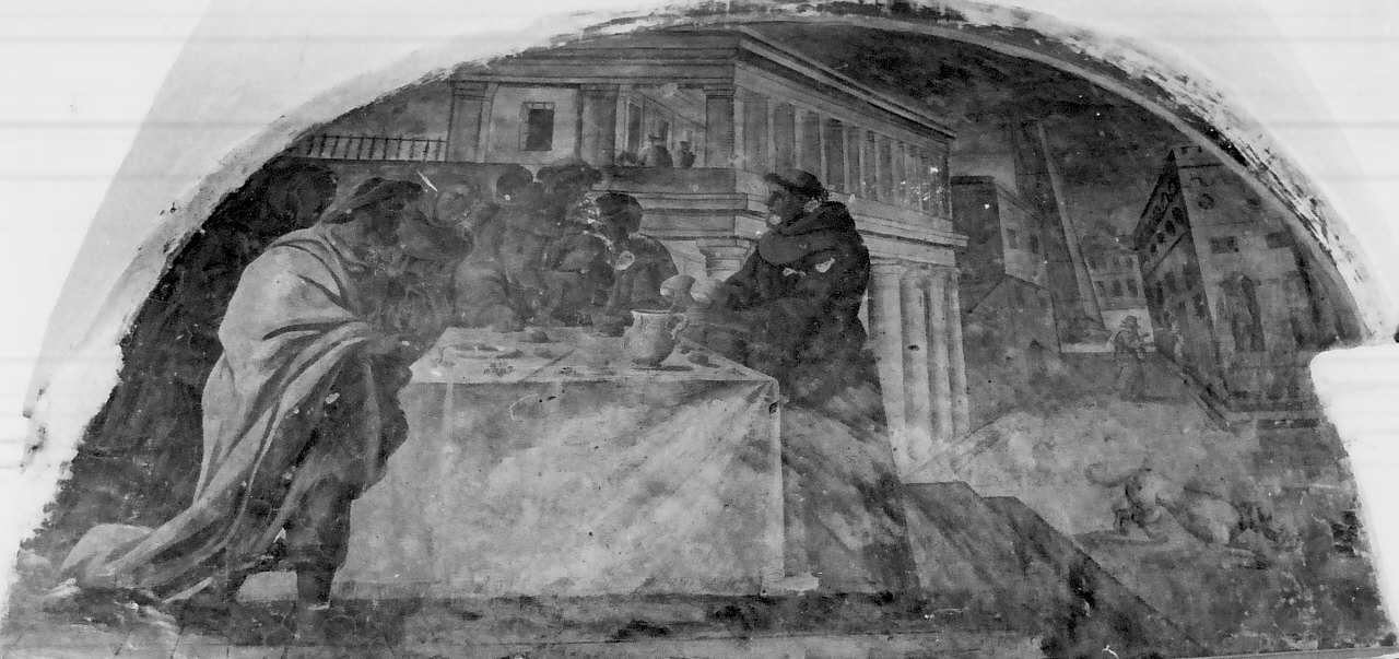 scena della vita di San Francesco d'Assisi (dipinto, elemento d'insieme) di Riccio Saverio (prima metà sec. XVIII)