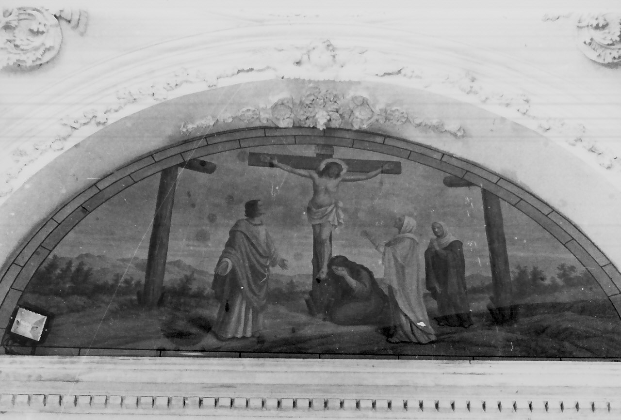crocifissione di Cristo con San Giovanni e le pie donne (dipinto) - ambito Italia meridionale (sec. XX)