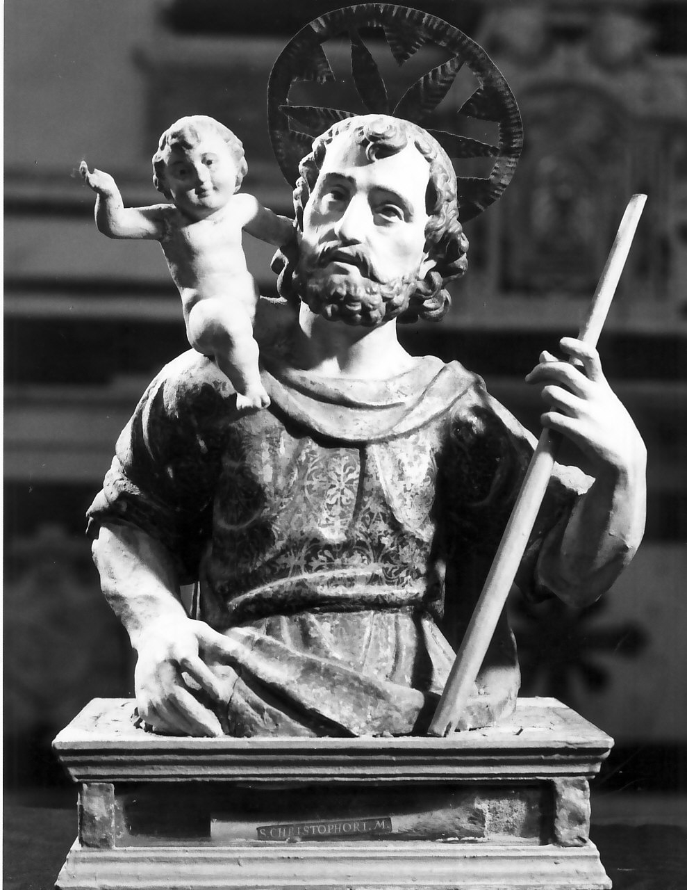 San Cristoforo (reliquiario - a statua, opera isolata) - bottega Italia meridionale (sec. XVIII)