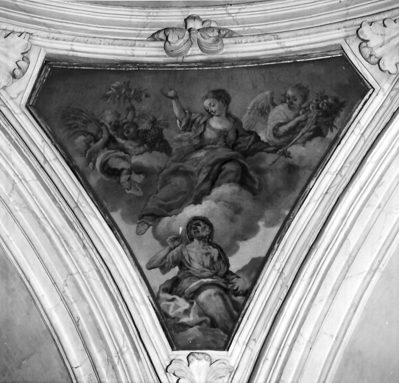 gloria di Santa Domenica (dipinto) di Grimaldi Giuseppe (attribuito) (sec. XVIII)