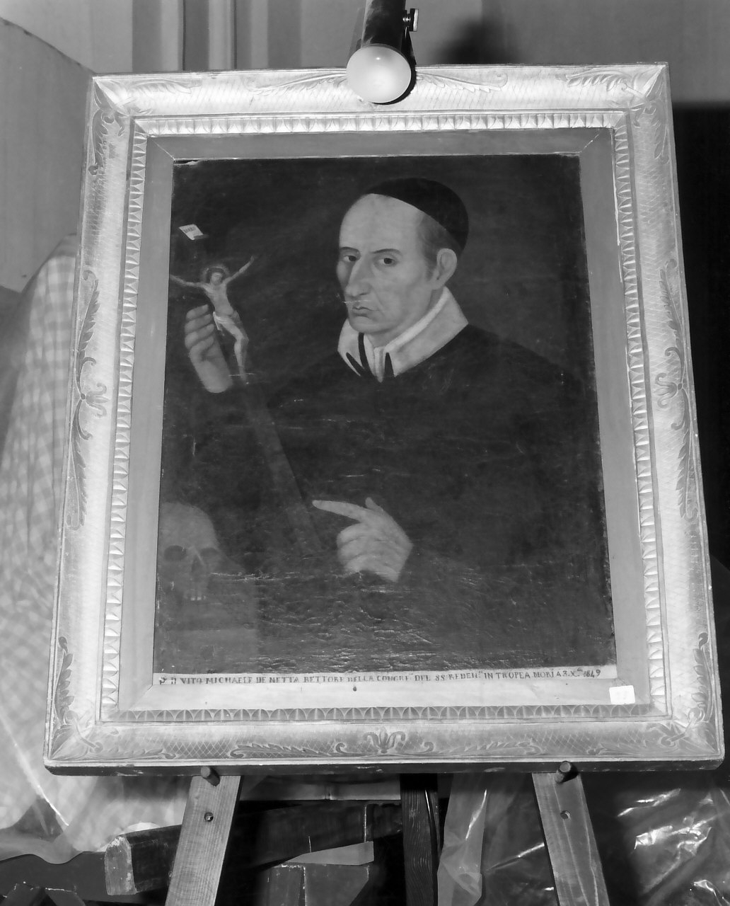 Ritratto di Don Vito Michele De Netta, ritratto di ecclesiastico (dipinto, opera isolata) - ambito Italia meridionale (sec. XIX)