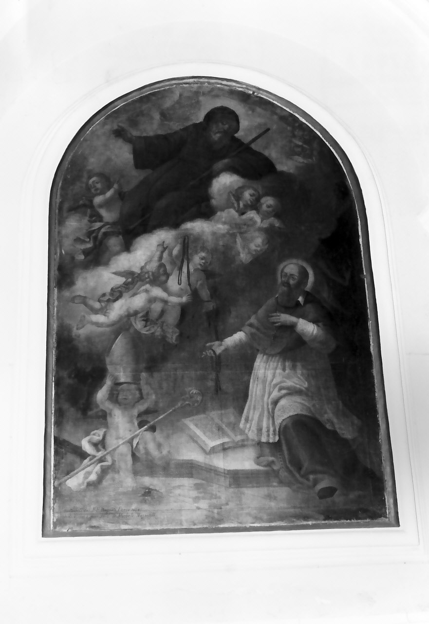 San Francesco di Paola e Santo vescovo (dipinto, opera isolata) - ambito Italia meridionale (sec. XVIII)
