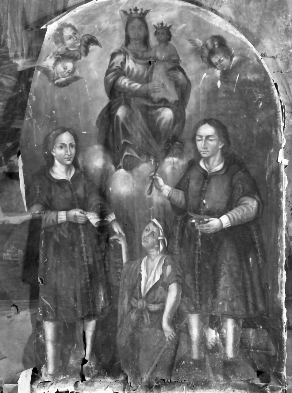 Santi Cosma e Damiano (dipinto, opera isolata) - ambito Italia meridionale (sec. XVII)