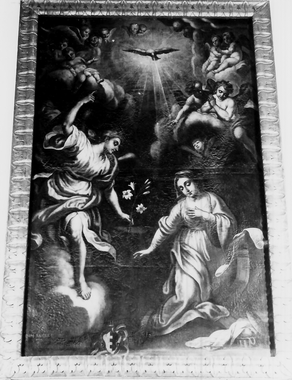 Annunciazione (dipinto, opera isolata) di Basile Domenico (sec. XVIII)