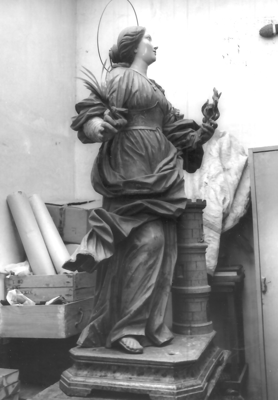 Santa Barbara (statua, opera isolata) - bottega Italia meridionale (fine/inizio secc. XVIII/ XIX)