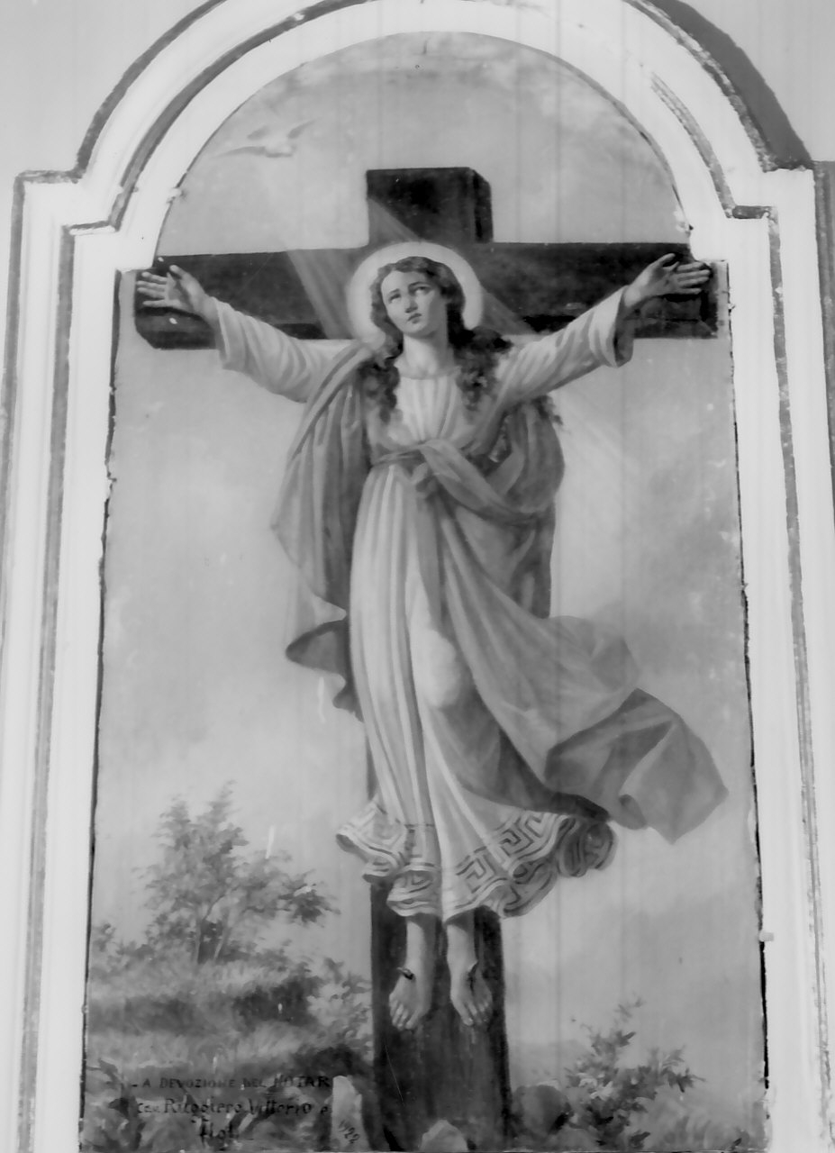 crocifissione di Santa Liberata (dipinto, opera isolata) - ambito Italia meridionale (sec. XX)