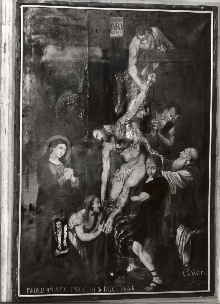 deposizione di Cristo dalla croce (dipinto, opera isolata) - ambito Italia meridionale (sec. XIX)