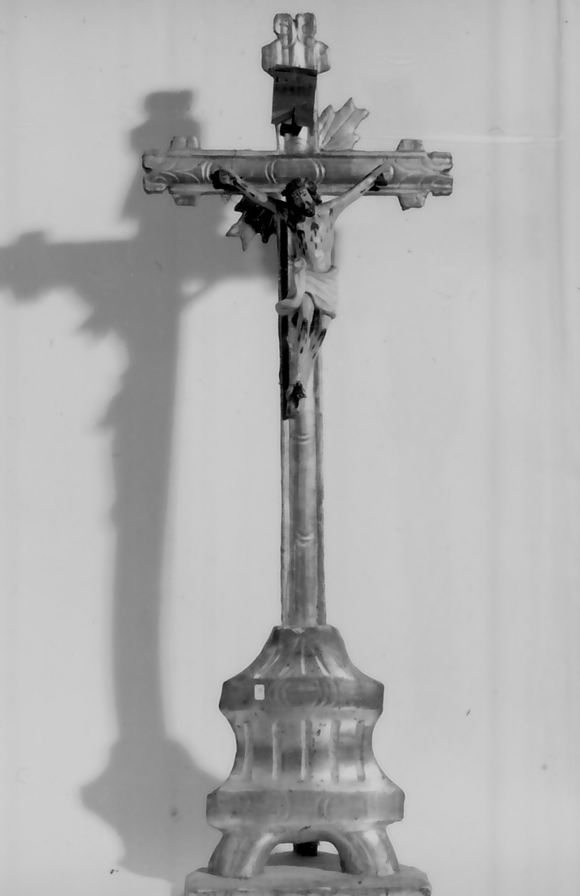 croce da tavolo, opera isolata - bottega calabrese (fine/inizio secc. XVIII/ XIX)