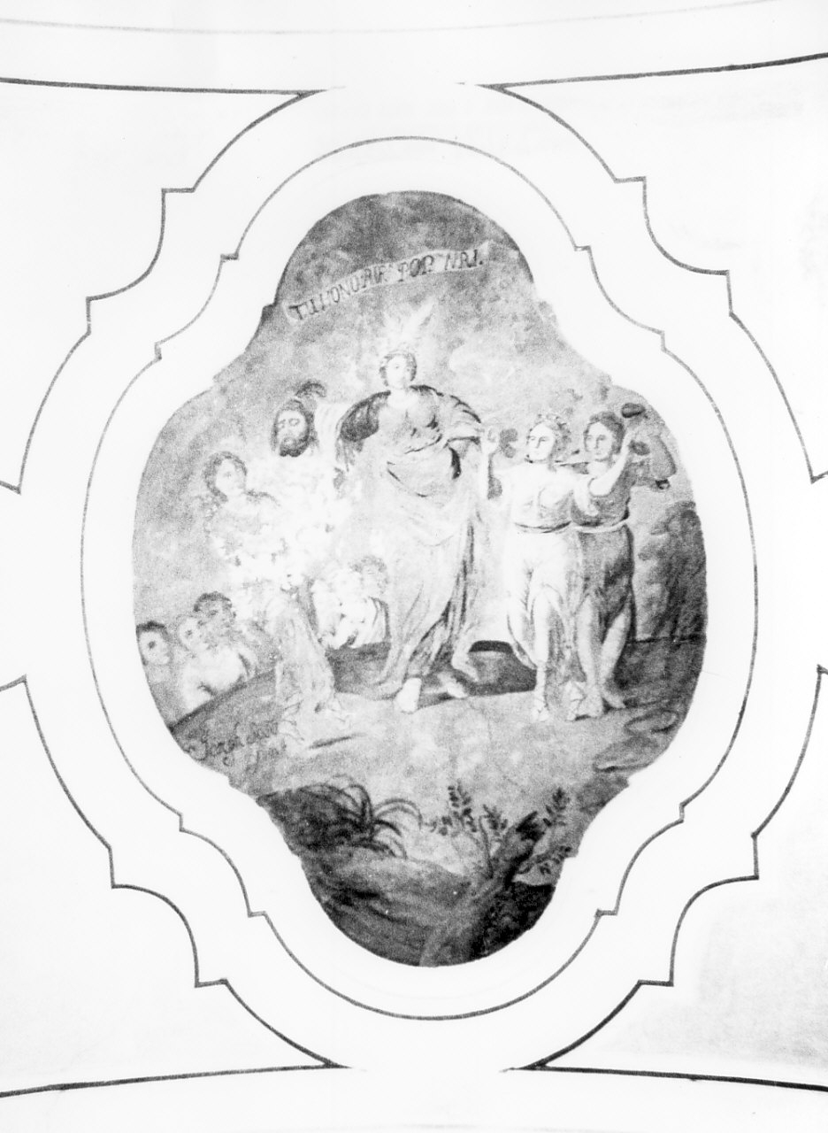 Giuditta mostra al popolo la testa di Oloferne (dipinto, elemento d'insieme) di Santanna Giuseppe (sec. XIX)
